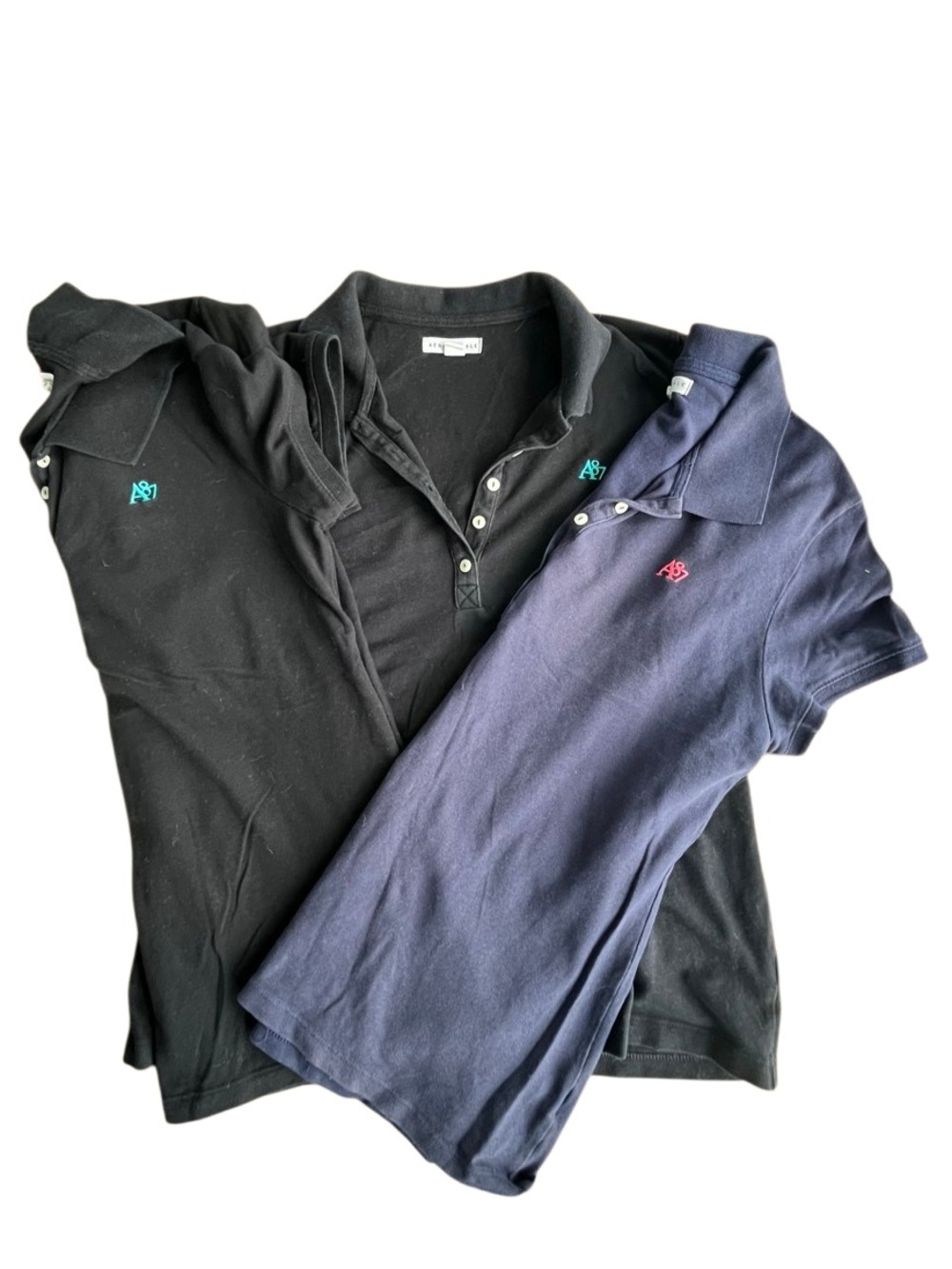 Aeropostale A87 Women’s Polo Shirts XXL Bundle of 3 Black Navy